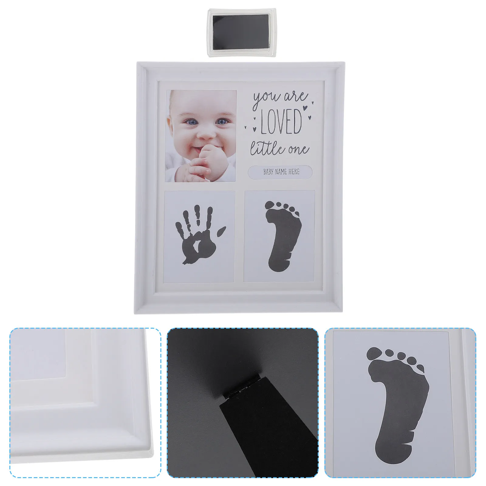 1set-baby-hand-and-footprint-frame-with-ink-pad-for-newborn-first-year-keepsake-gift-christening-baptism-diy-handprint-footprint