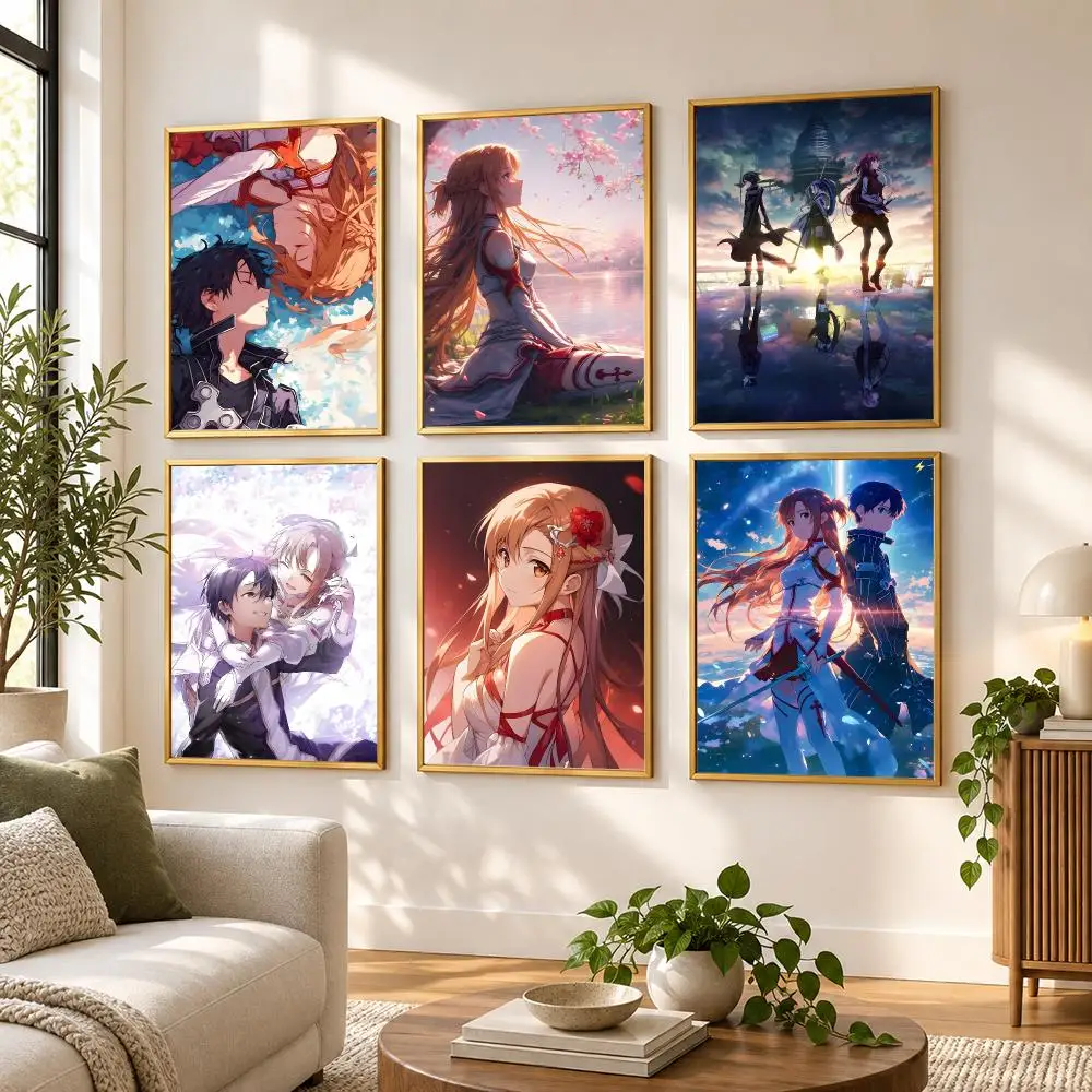 Sword Art Online Anime Poster HD art sticky wall waterproof home living room bedroom bar aesthetic decoration