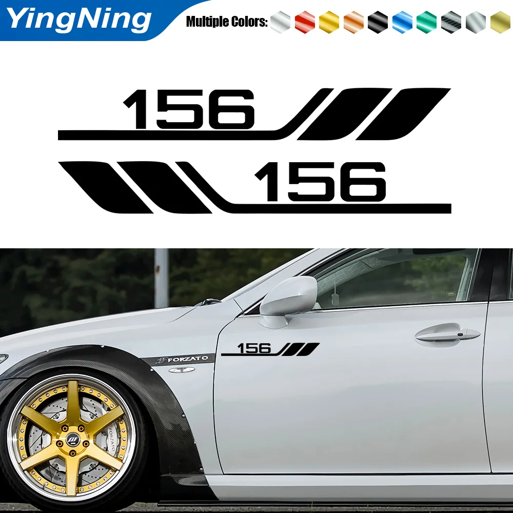 

2PCS For Alfa Romeo 156 Car Small Sticker Vinyl Car Body Creative Car Fender Decorative Leaf Door Decal Sticker Auto Accessories