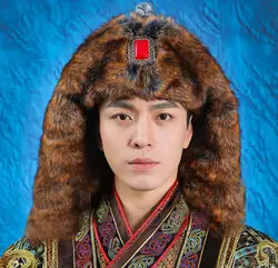 Mongolian Hat fur Cap Winter Men Khan King Thick