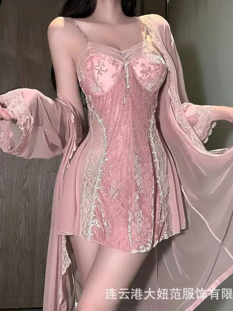 2025 New Fabric Sexy Pure Desire Light Luxury Nightdress Chest Pad Strap Nightwear Dress Elegant Tank Mini Dress Sweet Tops 1ETT