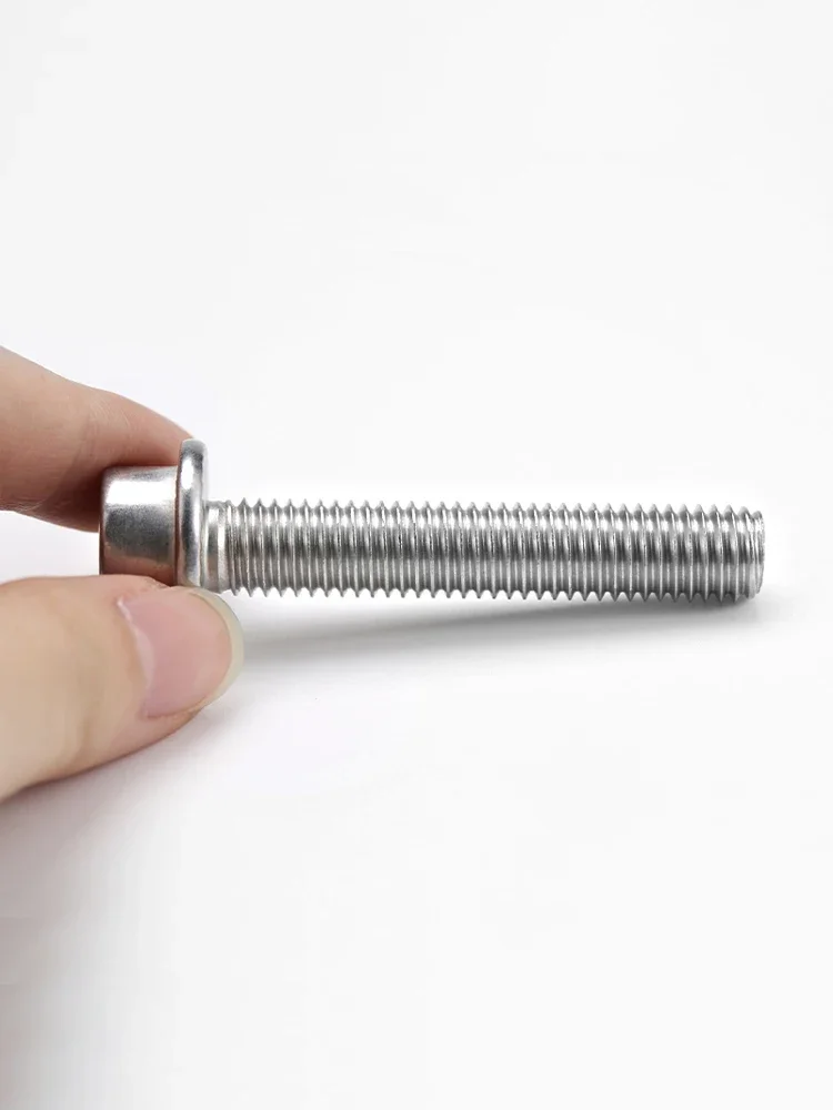 M5 M6 M8 M10 M12 Flange Socket Head Cap Screw 304 Stainless Steel Round Head With Pad Hexagon Socket Bolt