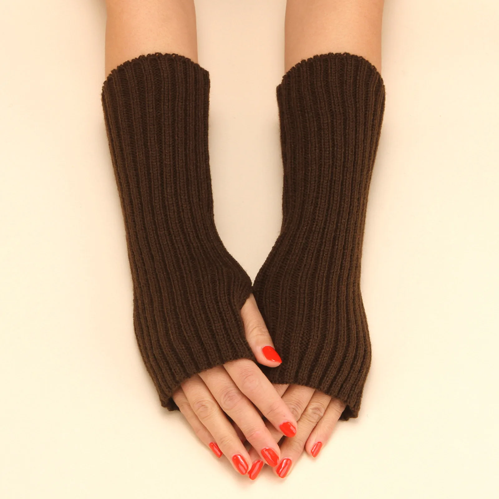 Y2k Fingerless Mittens Women Gloves Women Knitted Gloves Arm Winter Warmers Japanese Goth Ankle Wrist Sleeves Cosplay  Gloves