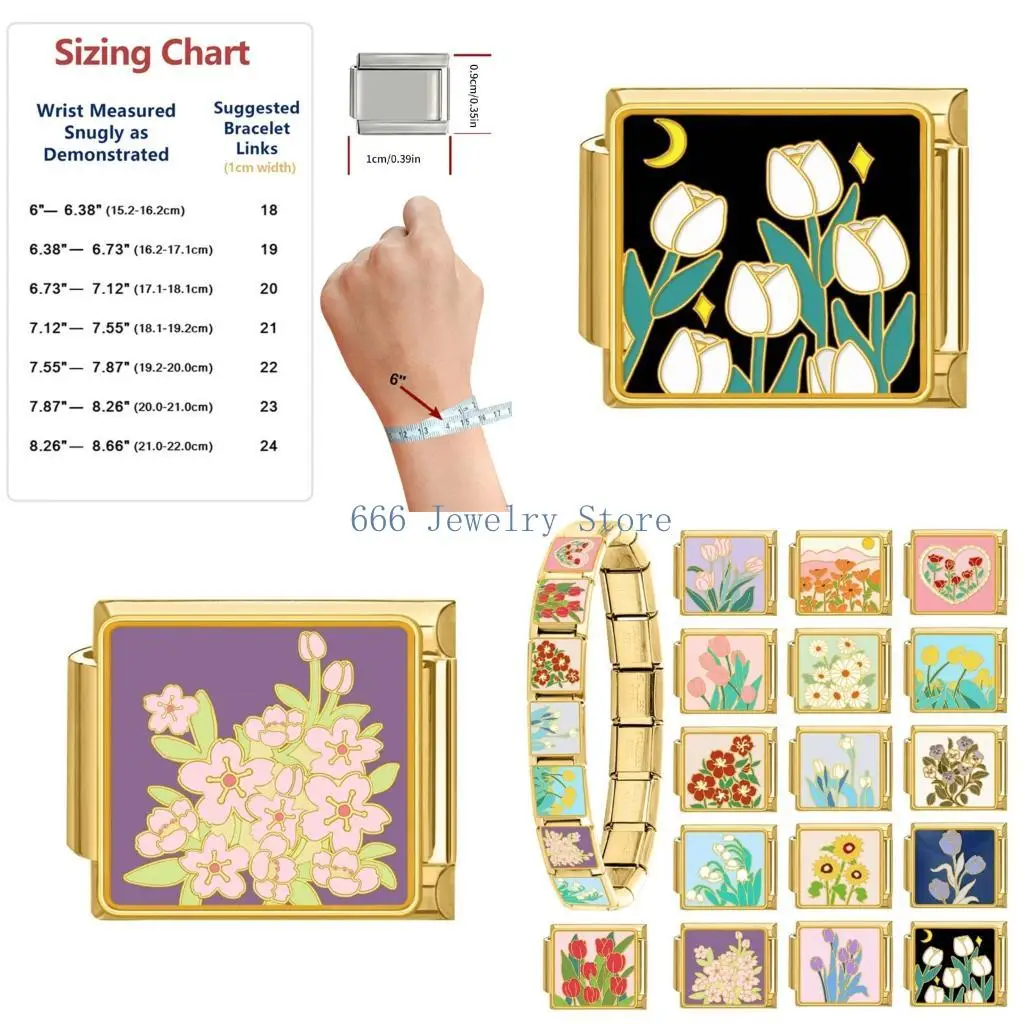 

F2TD Итальянские очаровательные бусины из нержавеющей стали с текстурой цветочных ювелирных изделий Поиск ювелирных аксессуаров,