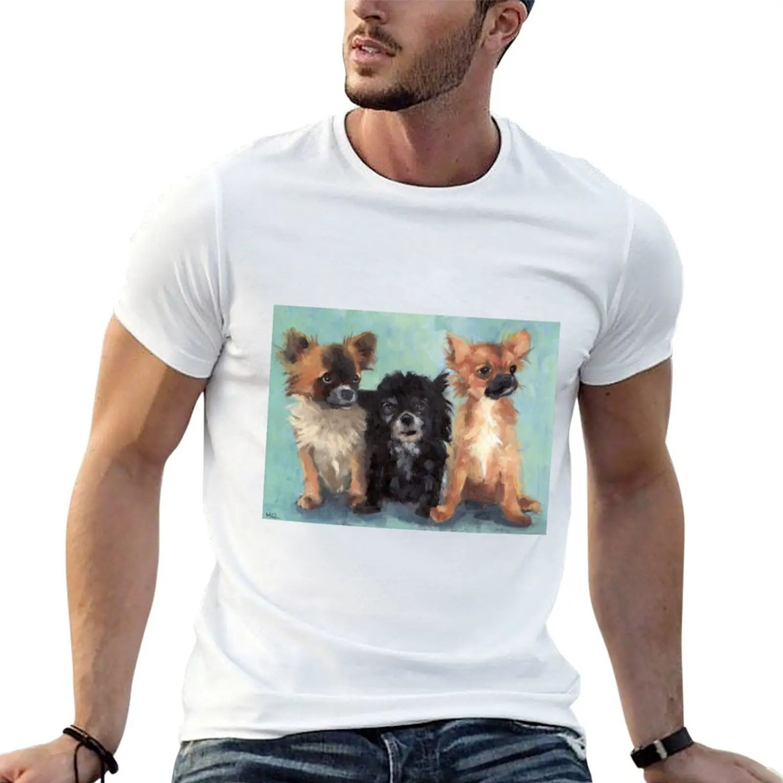 

t t shirts shirts Three T-Shirt man Chihuahuas cotton designer