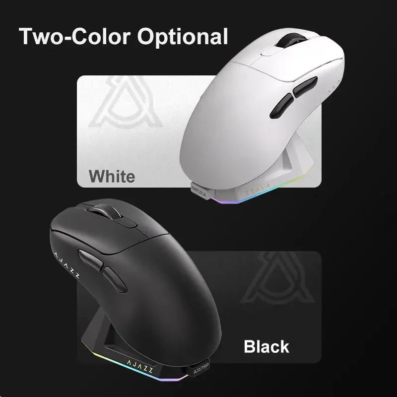 Jimitu X AJAZZ AJ179 PRO PAW3395 Wireless Gaming Mouse RGB Charging Base 26K DPI Lightweight Ergonomic Mouse for PC Gamer Laptop