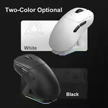 <strong>Jimitu x ajazz aj179 pro paw3395 mouse para jogos sem fio base de carregamento rgb 26k dpi mouse ergonômico leve para pc gamer laptop</strong>