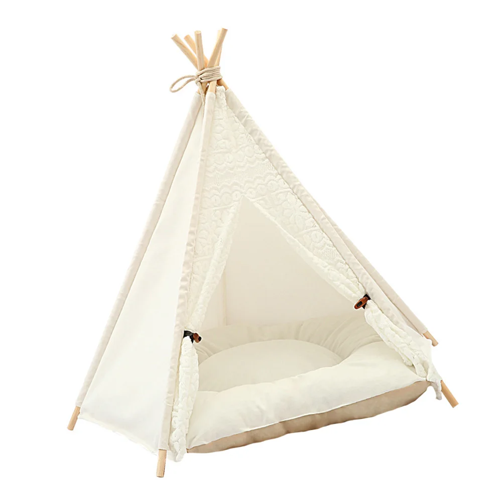 Tente pour animaux de compagnie, chenil pour chien, lit pour chat, nid, coussin de meulage à griffes portables, Triangle de pin de nouvelle-zélande, maison de repos