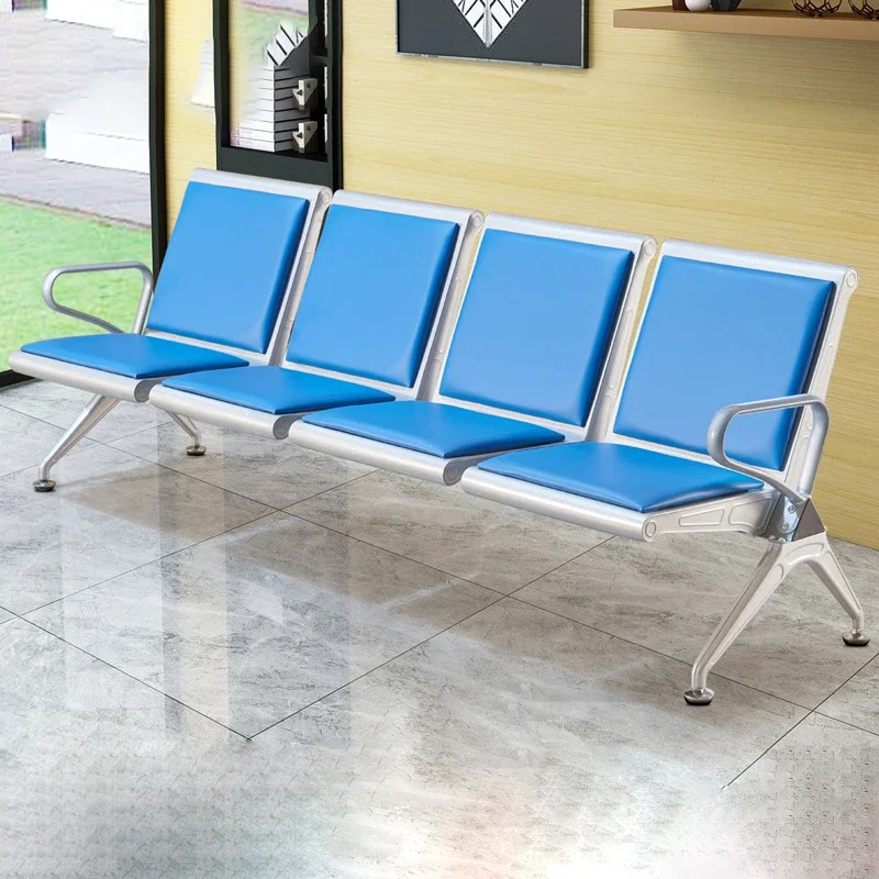 Commercial Furniture High Quality 2 3 4 Seater Waiting Room Bench Hospital Soft PU Cushion Waiting Chair Airport Bench Chair