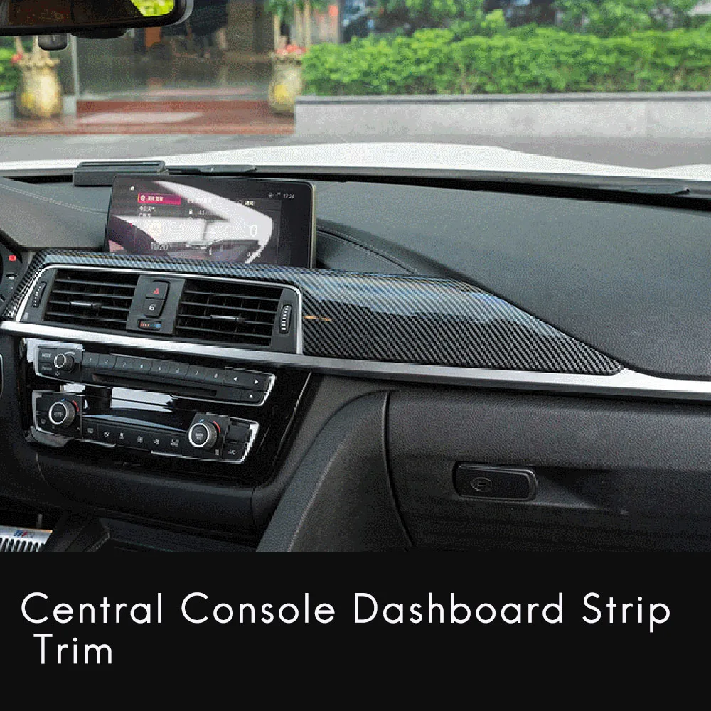 Embellecedor de tira de tablero Central de fibra de carbono para BMW, embellecedor de tira de salida de ventilación de aire izquierda, Serie 3, 4, F30, F31, F32, F34, 2013-2019