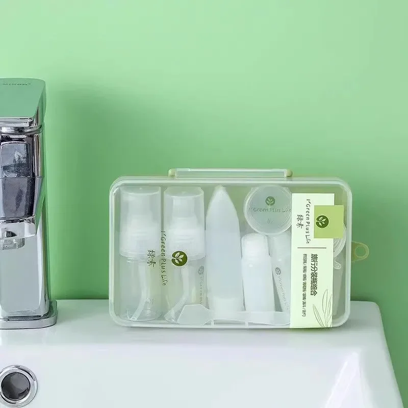 10 SZT. Zestaw podróżnych pojemników na kosmetyki, wielokrotnego użytku, tubki do wyciskania, butelki na balsam, szampon, spray, słoiczki na krem, pojemniki na kosmetyki