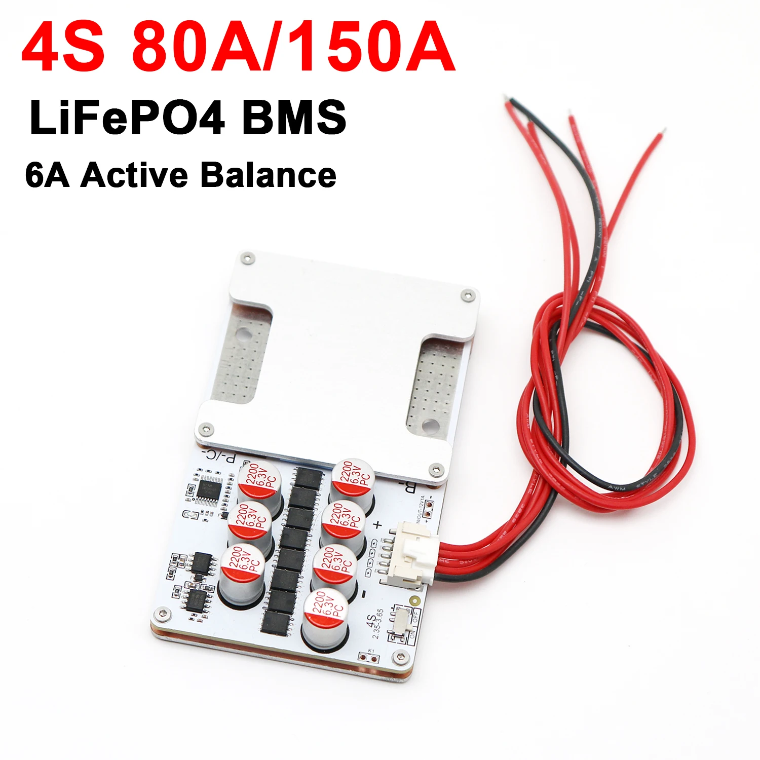 

80A/150A 4S BMS Active Equalizer LiFePO4 Lithium battery protection board Balance 12V Inverters Motorcycle Car Start power Tool