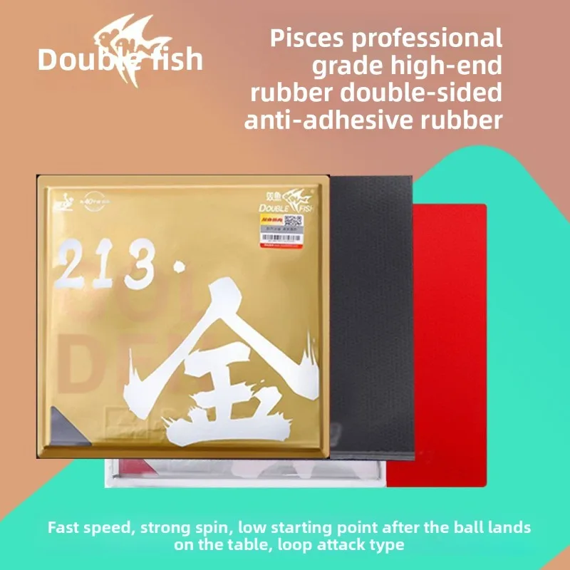 

Профессиональная ракетка для настольного тенниса Double Fish с клейкой и высокоэластичной двусторонней лентой для соревнований.