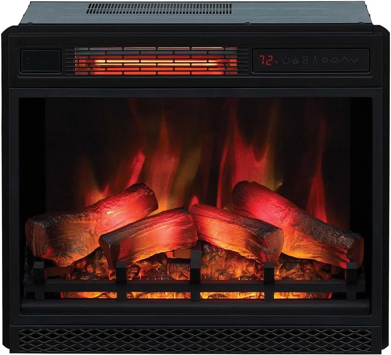 Infrared Quartz Fireplace Insert with Safer Plug and Sensor