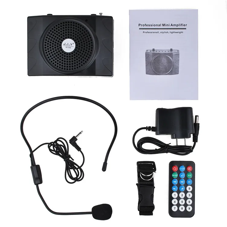 KU-898 مضخم صوت صغير محمول يعمل بالبطارية مع بلوتوث وAUX للهاتف المحمول والاستخدام الخارجي