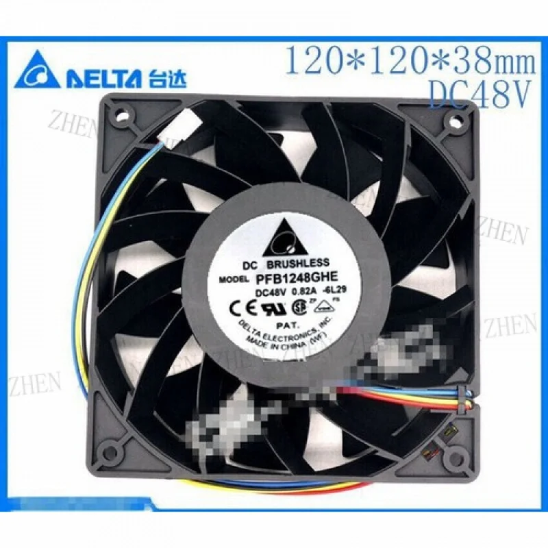 Y  FOR PFB1248GHE 12038 48V 0.82A 12CM 4-wire Humidifier Full Waterproof Fan