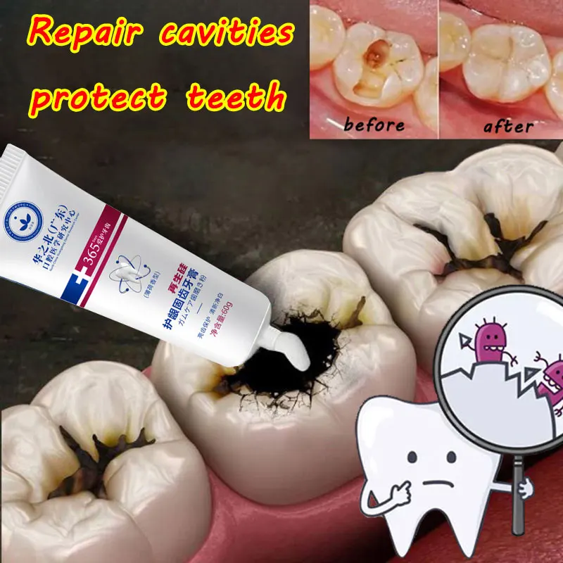 Teeth Whitening Toothpaste Quick Repair of Cavities Caries Fresh Breath Removal of Plaque Repair Teeth Care Product New Upgrade