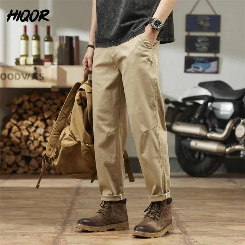 HIQOR Spring Summer Trousers For Men New In Retro Cargo Pants Man Thin Trousers Outdoor Pantalones Cargo Breathable Baggy Pants