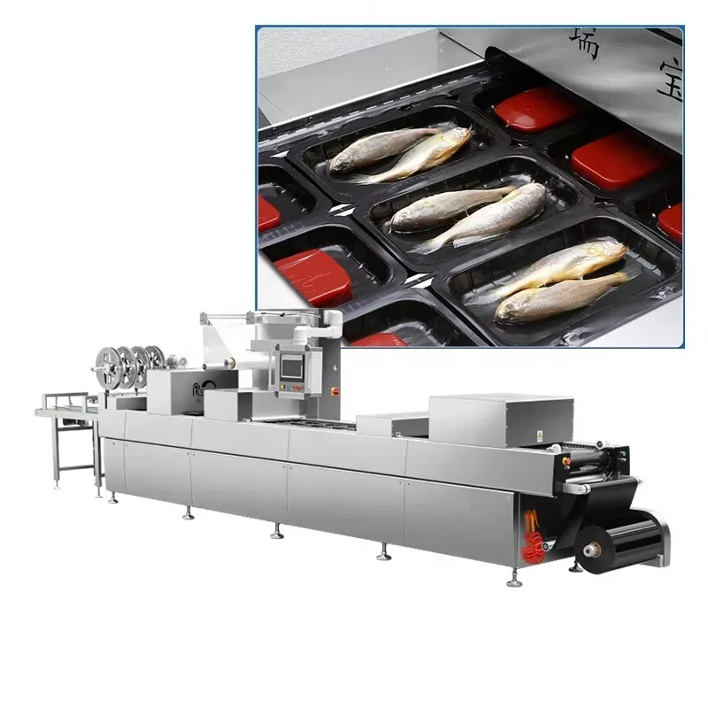Automatic Vacuum Skin Packaging Meat Thermoforming Machine Tray Sealer Commercial Sale Support Custom