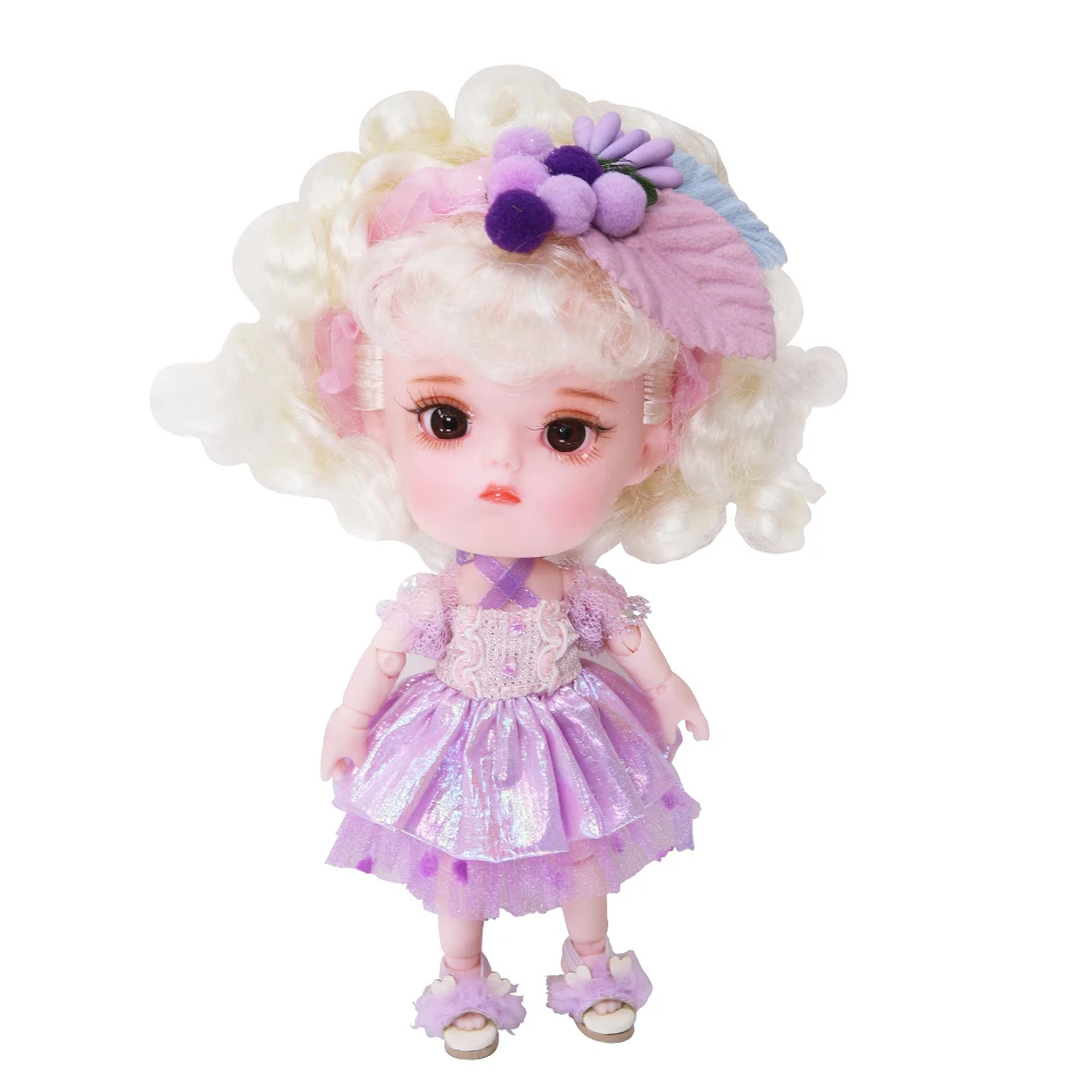 1/12 BJD Dolls 26 ball joint body 15CM Mini Doll ob11 DBS special offers Doll with Equipment Shoes Makeup Set Gift Toy