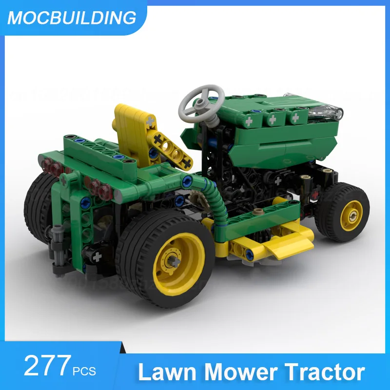 MOC Building Blocks Lawn Mower Tractor Model DIY Assemble Bricks Educational Creative Display Collection Toys Xmas Gifts 277PCS