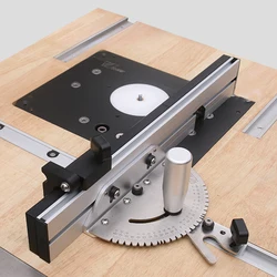 Gehrung Gauge Aluminium Holzbearbeitung Profil Zaun Router Gehrung Gauge Sägen Montage Herrscher für Kreissäge Router Holzbearbeitung Werkzeuge