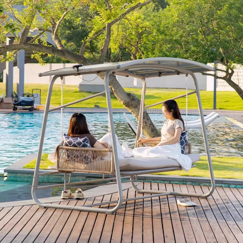 

Swing Outdoor Garden Swing Garden Internet celebrity Hanging Chair Villa Outdoor Multiplayer Hammock Rocking Chair