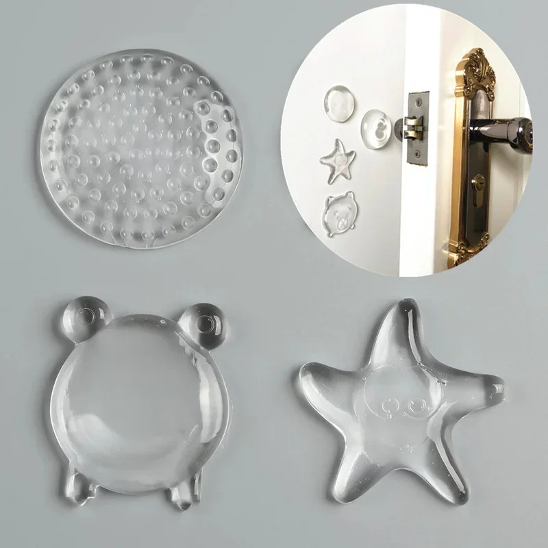 2Pcs ซิลิโคนประตูกันชนกันชนบัฟเฟอร์ป้องกัน Anti-Slip สติกเกอร์ Silencer Crash Pad Damper สำหรับ Furniture protector