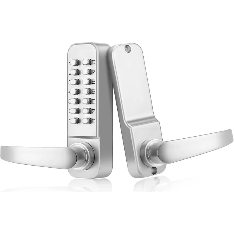 Mecânica Keyless Entry Door Lock com alça, porta do teclado, Code Lock Set