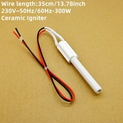 Universal 230V300W ceramic igniter, suitable for wood pellet furnaces, fast ignition, dry burning resistance, long service life