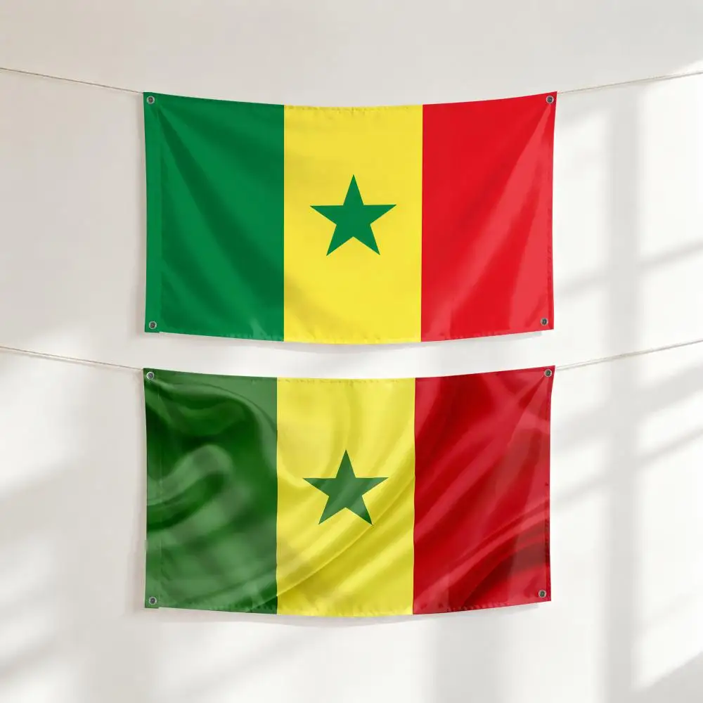 Senegal Flags Large Wall Hanging Tapestry Banner Room Decor Print for Bedroom Living Room Outdoor