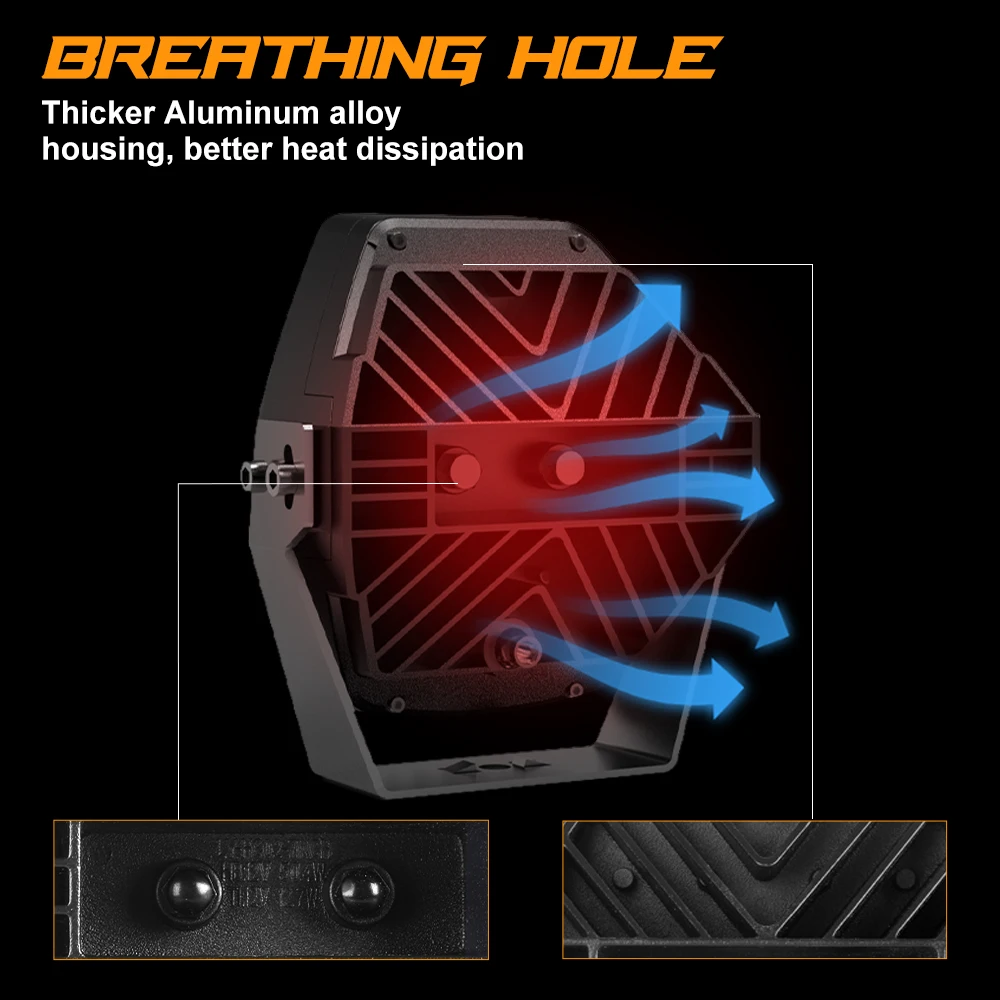 حار بيع: 120 واط عالية منخفضة شعاع العنبر DRL Led القيادة الخفيفة 7 بوصة الطرق الوعرة Led محرك ضوء 7 ''الطرق الوعرة الخفيفة ل Suv Atv Ut #6