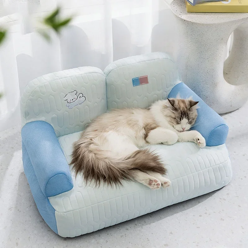 

Summer Washable Dog Bed Cooling Mat Golden Retriever Cushion Dogs Small Big Bed's Pet House Supplies Sofa Products Accessories