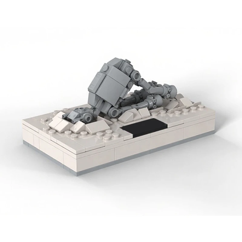 

151 шт. MOC Ultramicro диорама A Fallen AT-AT модульные строительные блоки Звездная боевая модель DIY космический корабль игрушка в подарок