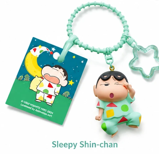 Officially licensed Xiaoxin Little New Left Wabun pajama doll keychain, cartoon anime peripheral keychain, bag hanger, gift item