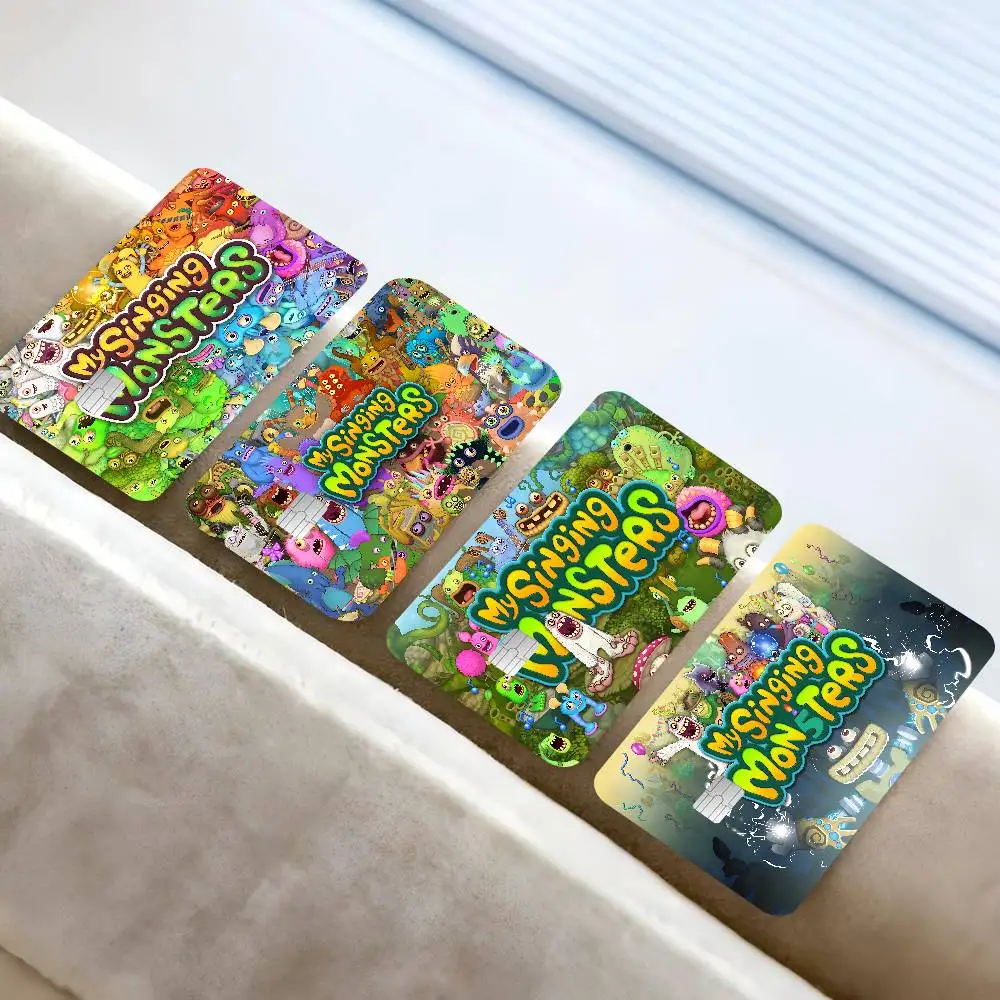 My S-Singing M-Monsters Game Anime Cartoon Sticker Film Skin For Credit Card Debit Bank Bus Card