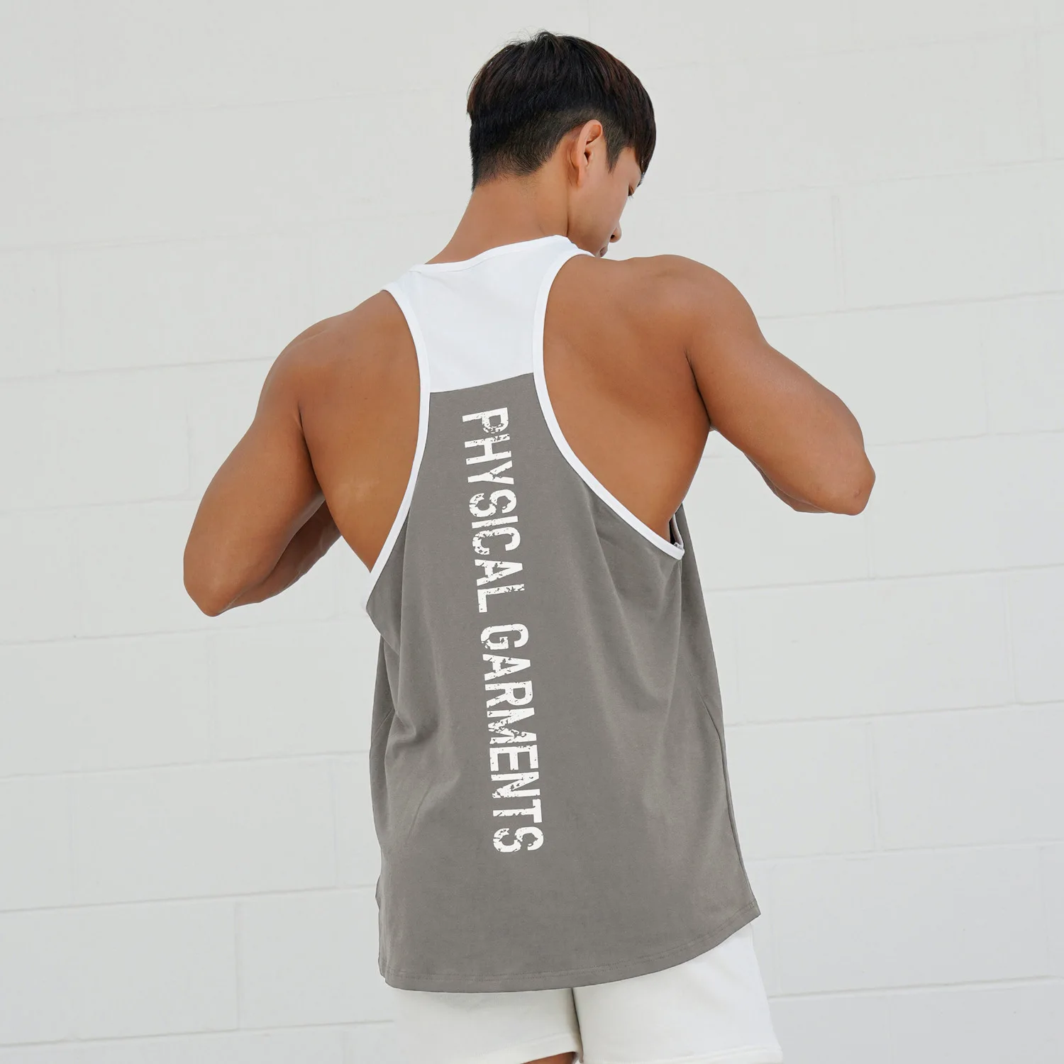 Summer Bodybuilding Men Tank Top Gym Fitness Training Cotton Sleeveless Shirt Male Casual Print Stringer Singlet Vest Undershirt