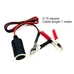 

0.75 Square 12V Car Battery Terminal Clip-on Cigarette Lighter Power Socket Extension Cable