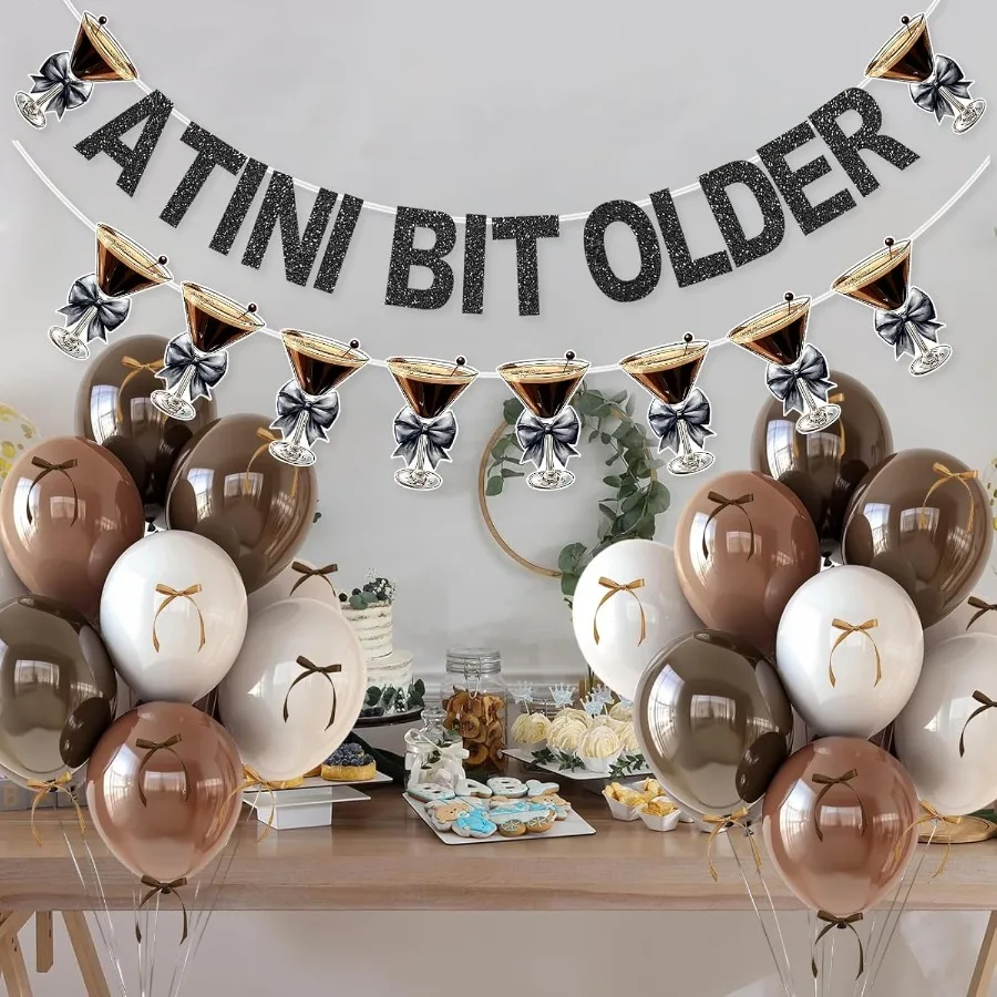 لافتة صغيرة قديمة على شكل إكليل مارتيني 12 بوصة مع شريط فيونكة ذاتي الصنع لتزيين أعياد الميلاد تحت عنوان إسبرسو لقمة صغيرة O