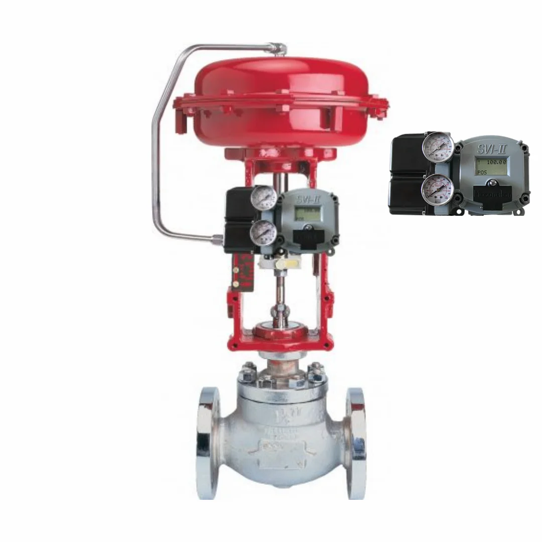 Control Valve With Masoneilan SVI II AP SVI2-21113121 Valve Positioner for Pneumatic Control Valve