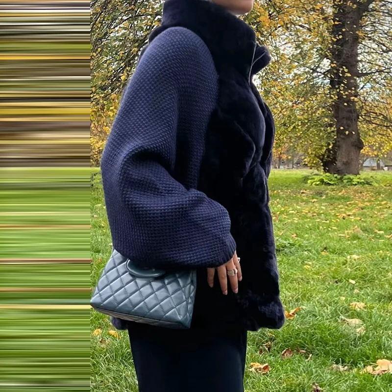 Vintage-Mantel mit Kunstpelzkragen und Schnürung, abgeschnittener Mantel, Gürtel-Taillenjacke, weiblich, 2025, warme Herbst-Winter-Outer, High-Street-Outfit – Detail 22