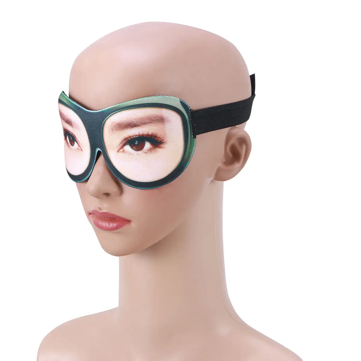 3D Shading Eyepatch Gentle Adjustable Headband No Hair Pull Soft Fabric Sleep Blackout Mask for Deep Sleep Travel Meeting Train
