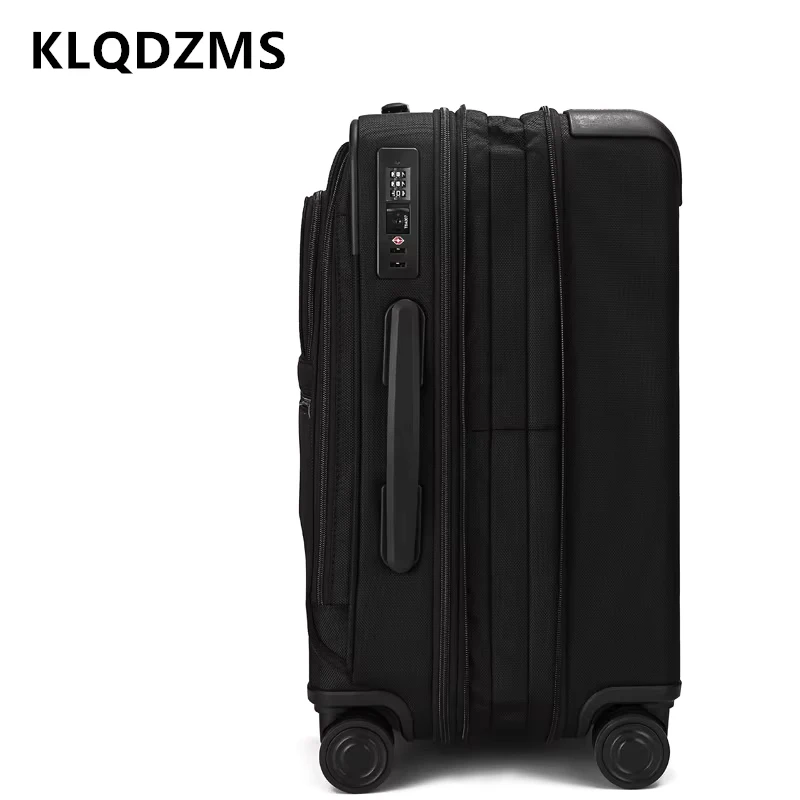 KLQDZMS Cabin Suitcase 20 Inch Oxford Cloth Boarding Box Men's Business Trolley Case 24