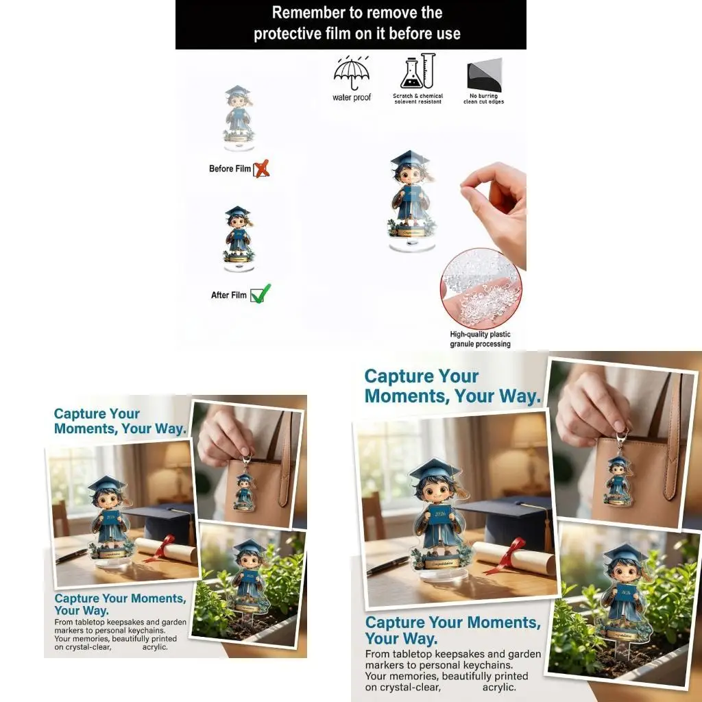 L9BE 12x8cm Rotating Acrylic Display Holder Shatterproof Acrylic Display Stand For Showcasing Collectibles Artwork Craft