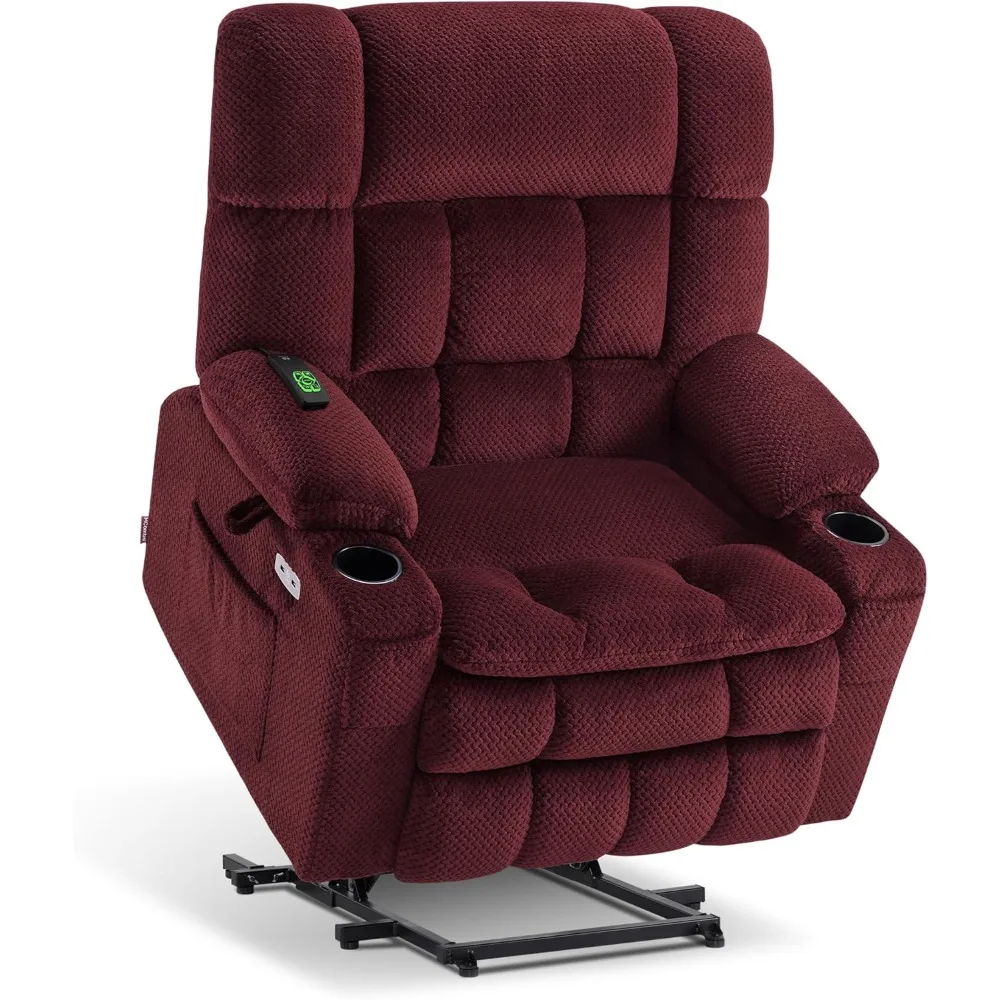 Dual Motor Power Lift Recliner Chair Sofa with Massage and Heat for Big Elderly People, Infinite Position,Christmas Gift