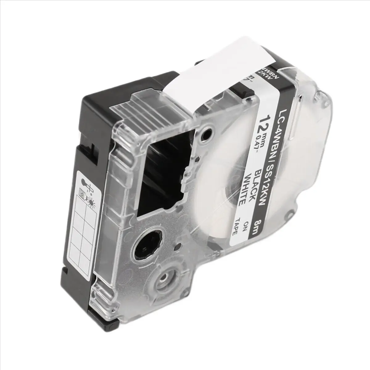 Fits for 5 Pack Replace -4WBN LC-4WBN9(SS12KW) Label Tapes for LabelWorks LW300 LW400 LW500 LW700 Black On White 1/2 Inch X 26.2