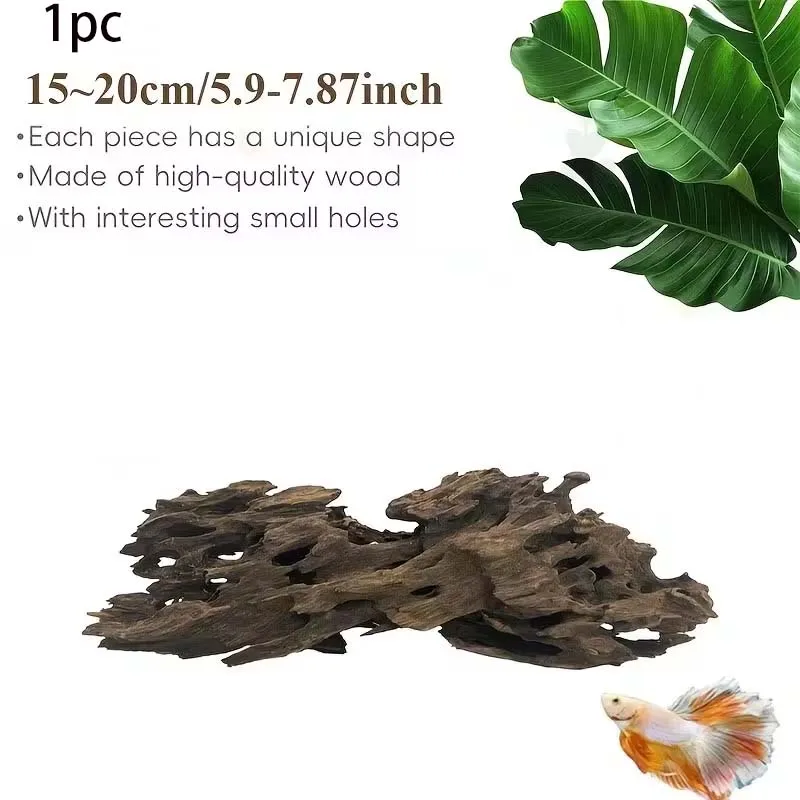 1/2 Stück Treibholz Aquarium-Dekoration | Natürliches Pflanzenmaterial, Ideal für Fisch- und Reptilientanks, Bietet Versteckte Klettermöglichkeiten – Detail 7