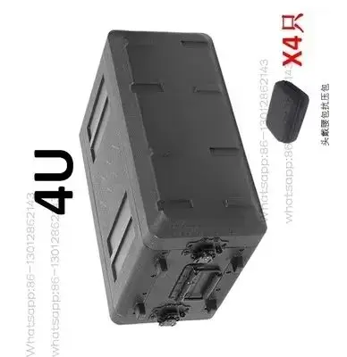 1PCS   new  Wireless microphone ABS air case New PE plastic 2U microphone 4U digital power amplifier sequencer 3U case