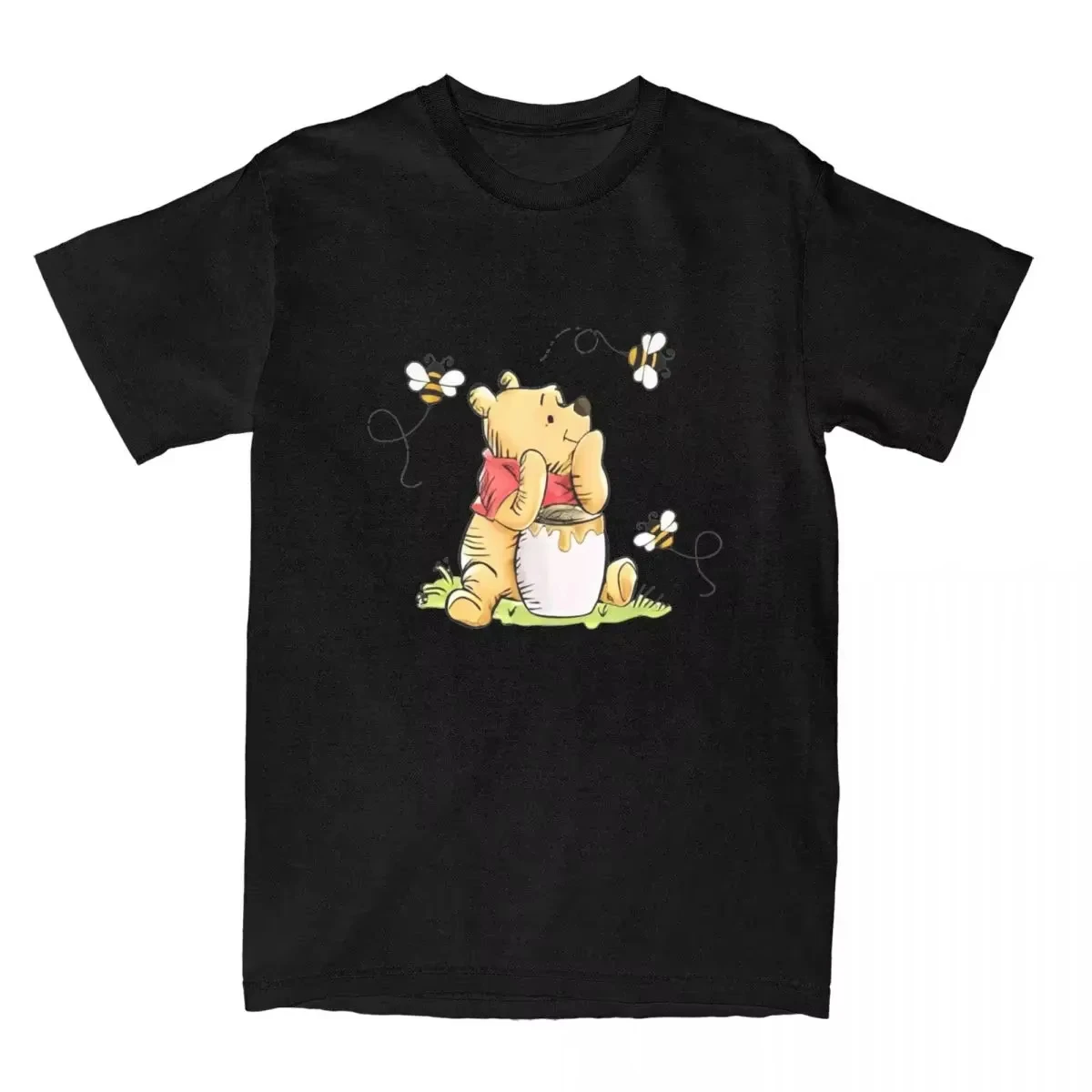 

Winnie The Pooh Honey Kawaii T-Shirt Summer Classic T-Shirts Cotton Harajuku Tee Shirt for Couple Short-Sleeve Casual Clothing