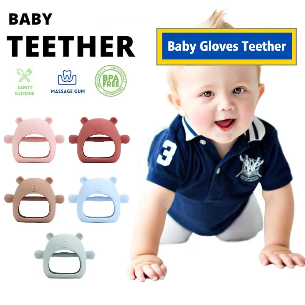 TeWindsor-Bracelet de dentition en silicone sans BPA pour bébé, jouets animaux de dessin animé mignons, accessoires pour bébé, K1Q7